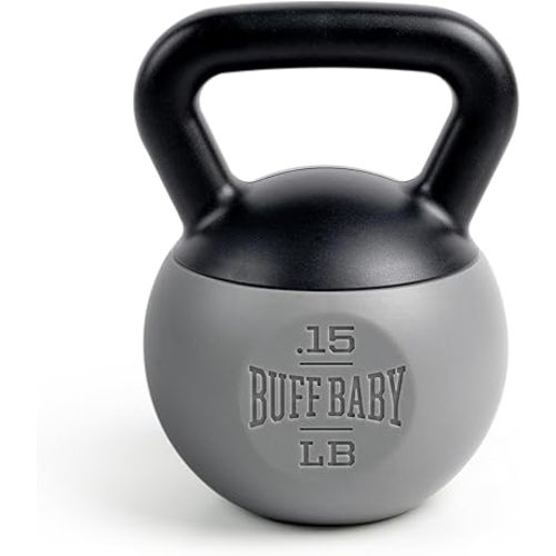 Genuine Fred Buff Baby Kettlebell Rattle, Engaging and Sensory Rich Toy, Lightweight and Easy to Hold, Fun Gift for Fitness Enthusiast and New Parents