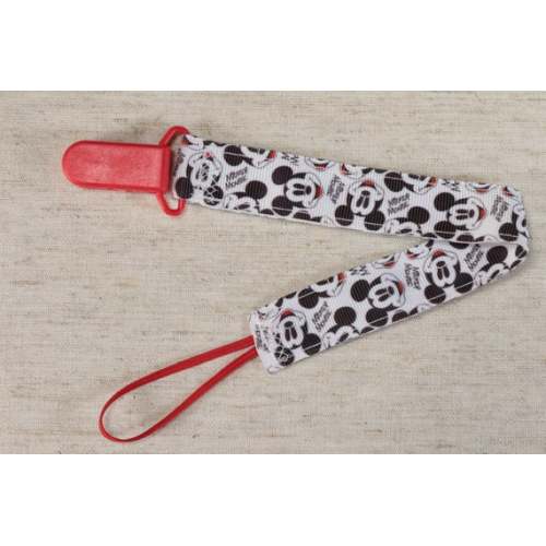Pacifier Clip: Disney Mickey Minnie Mouse, Mickey Ears, Daisy Duck| boy & girl ribbon paci holder, baby shower gift, binky mam soothie nuk
        , 
                    Mickey Ears-Pink