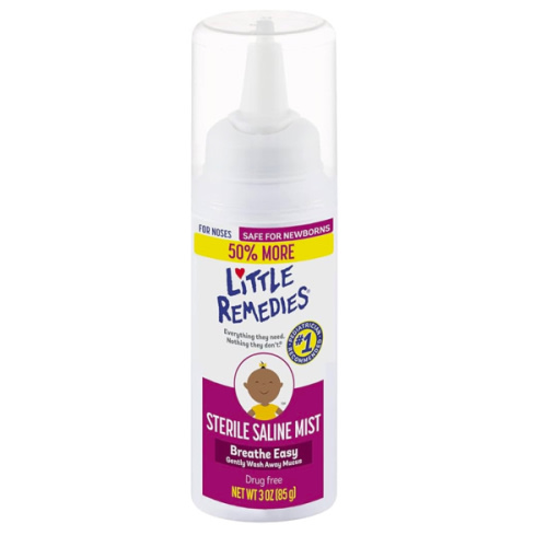 Little Remedies Sterile Saline Nasal Mist, Safe for Newborns, 3 oz