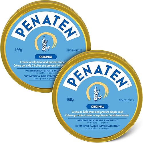 Penaten Original Medicated Diaper Rash Cream, Baby Diaper Rash Cream, Zinc Oxide, Pack of 2 x 166g