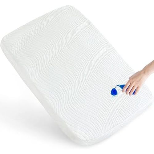 Pack and Play Mattress Topper 38" x 26" Breathable, Soft, Playpen Mattress Topper Fits Pack N Play Playpens, White