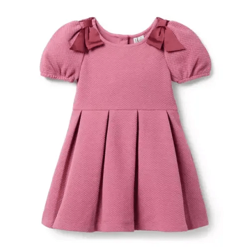 Girl Mauve Rose The Quilted Bow Shoulder Dress by Janie and Jack