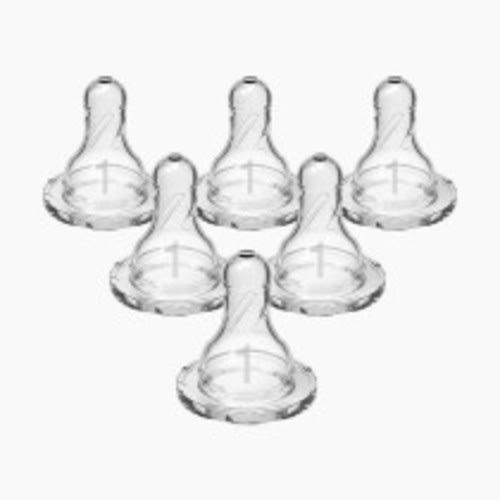 Dr. Brown's Narrow Nipple - Clear/White, 6, Level 1