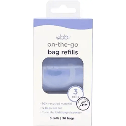 Ubbi On-the-Go Refill Bags, Lavender Scented, Value Pack of 36, Baby On The Go Diapering Essentials