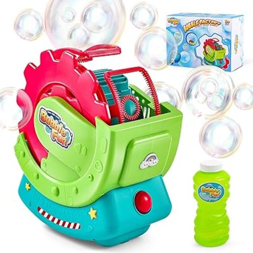 Bubble Machine for Toddlers Kids & Pets with 8oz Safe Solution
