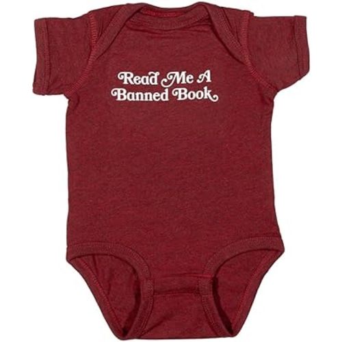 CROOKED MEDIA Funny Baby Onesie, Read Me a Banned Book Political Onesie