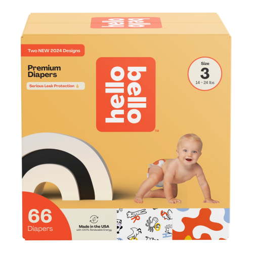 Hello Bello Premium Baby Diapers, Infant Size 3, 66 Count (Select for More Options)