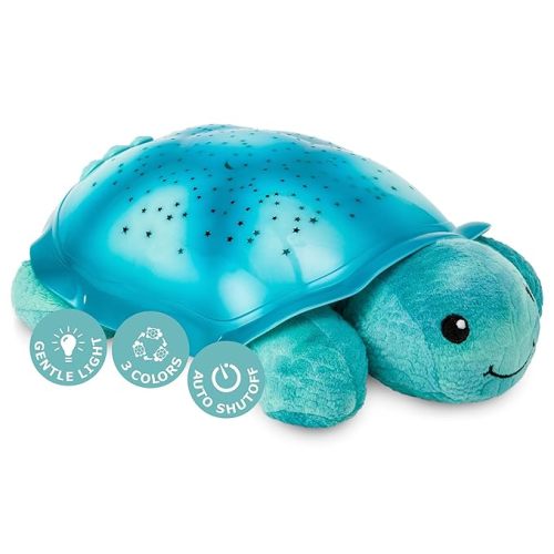 Cloud b Comforting Nightlight Star Projector w/ Soothing Sounds | Gentle Brightness | 3 Colors | Auto-Shutoff | Twinkling Twilight Turtle Aqua