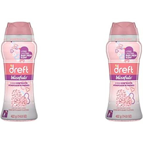 Dreft Blissfuls in-Wash Scent Booster Beads, Baby Fresh, 14.8 Ounce (Pack of 2)