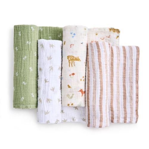 Aden + Anais Essentials Muslin Swaddle Blankets - Woodland - 4pk