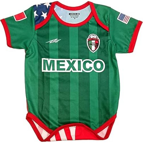 Mexico and USA Baby Outfit Mameluco New W/O Tag Sizes 3 to 12 Months Green