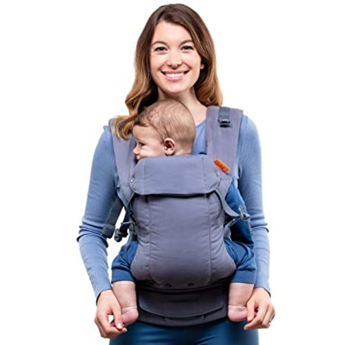 Beco Gemini Baby Hip Carrier Newborn to Toddler - Front, Back, Hip Seat Carrier, Baby Carrier Backpack & Baby Front Carrier with Adjustable Seat, Ergonomic Baby Holder Carrier 7-35lbs (Grey)