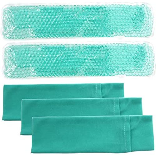 Perineal Cooling Pad, Postpartum Cold Packs Gel Bead Ice Pack Cold Therapy for Women After Pregnancy and Delivery, 2 Ice Pack and 3 Cover (Teal)