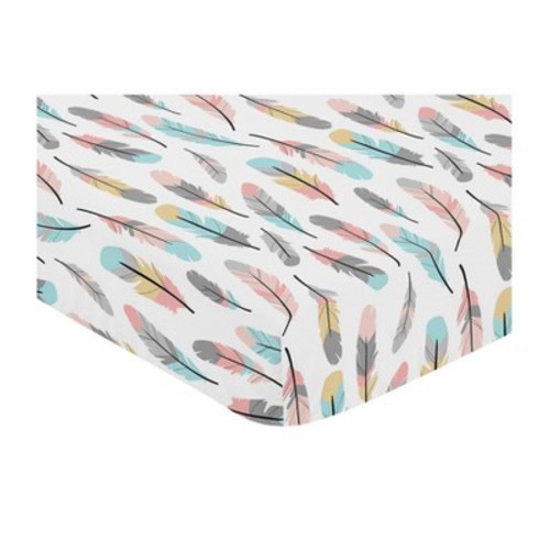 Sweet Jojo Designs Feather Fitted Crib Sheet