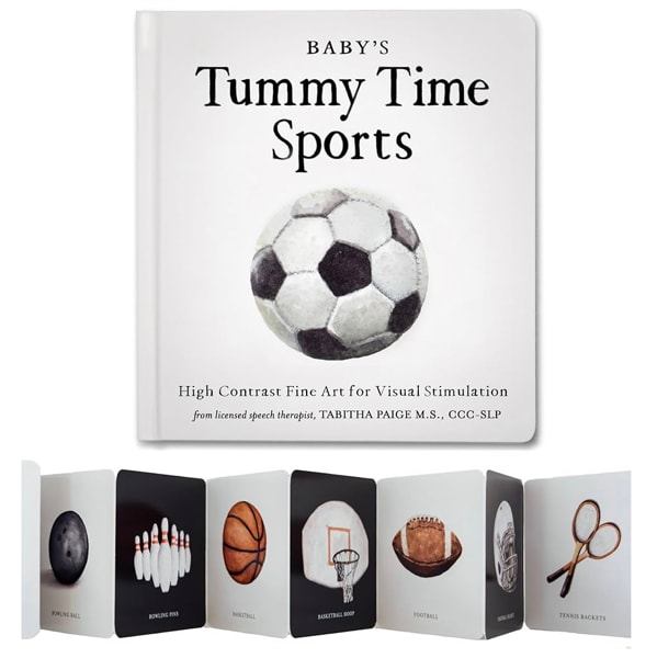 Baby's Tummy Time Sports: High-Contrast Fine Art for Visual Stimulation (Tabitha Paige Children's Book Series)
