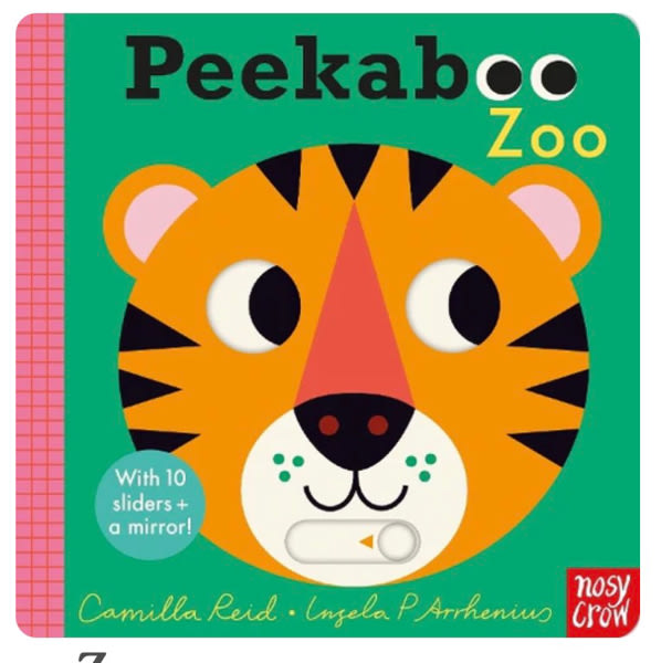 Peekaboo: Zoo: (An Interactive Board Book for Babies & Toddlers with Mirror & Sliders to Push, Pull, or Turn. Cute Zoo Animal Artwork Includes a Rhino, Hippo, Camel, & More.)