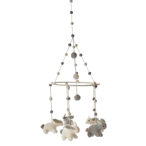 Pehr Baby Bunny Hop Pom Pom Mobile