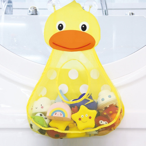 Welling Cute Cartoon Frog Duck Baby Kids Bath Toy Bathroom Mesh Bag Organizer Holder