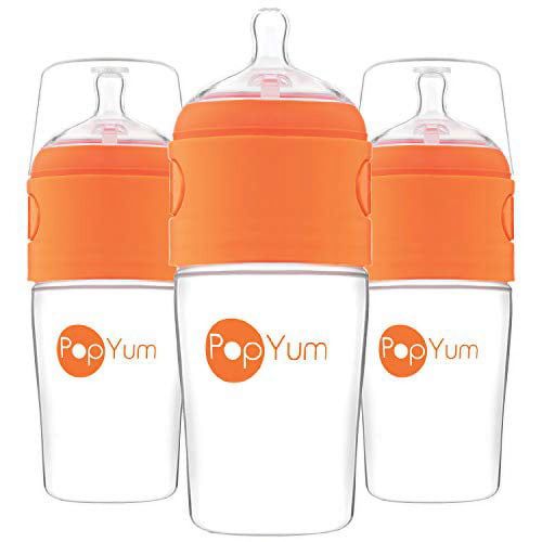 PopYum 9 oz Anti-Colic Formula Making / Mixing / Dispenser Baby Bottles, 3-Pack…