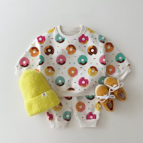 Baby Toddler Donut Sweatshirt 2-piece Set