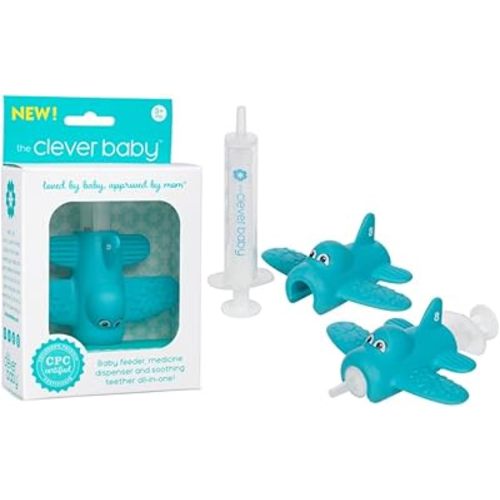 Jet Teether and Dispenser - All-in-One Baby Medicine and Food Feeder - Baby Teeth & Gum Relief - Easy to Hold - Frozen Cold Teether - BPA Free