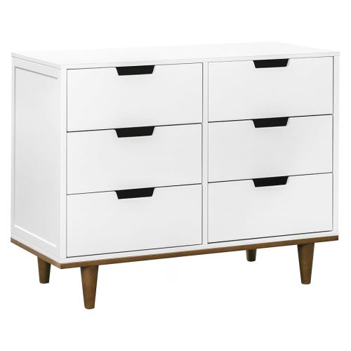 DaVinci Marley 6-Drawer Dresser for Nursery - Wooden Double Chest of Drawers for Kids, Boys & Girls - Multi-Purpose, Storage Baby Dresser for Bedroom, Living Room & Hallway - Easy to Assemble - White