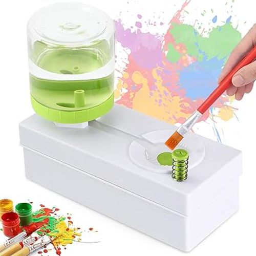 New Paint Brush Cleaner Tools, Brush Rinser Cup Painting Running Water Circulation Art Supplies for Acrylic, Watercolor and Water Based Creative Gift for Artist Kids