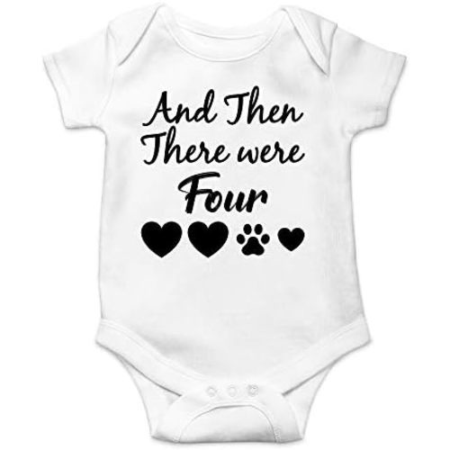 CBTwear And Then There Were Four - Baby Clothes - Funny Newborn Bodysuit Outfits for Boys and Girls