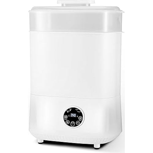 Baby Bottle Sterilizer and Dryer, 5-in-1 Large Capacity Bottle Sanitizer and Dryer, 2 Layers Compact Baby Bottle Electric Steam Sterilizer and Dryer for Baby Bottles, Pacifiers