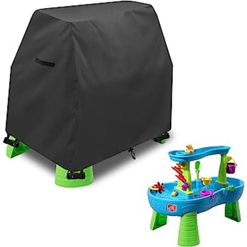 Kids Water Table Cover Fit Step2 Rain Showers Splash Pond Water Table,Waterproof Dust Proof Anti-UV Outdoor Toys Cover-Cover only