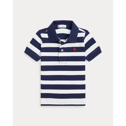 Ralph Lauren Striped Cotton Mesh Polo Shirt 18M