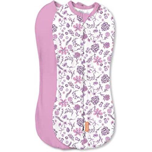 SwaddleMe by Ingenuity Pod - Size Newborn, 0-2 Months, 2-Pack (Dainty Flowers)