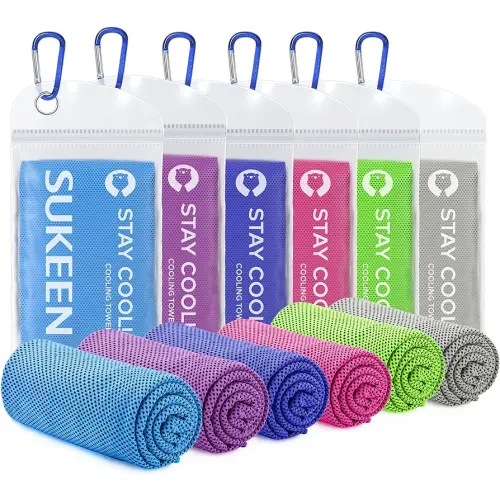 Sukeen Cooling Towel(40"x12") Sweat Towel Cold Towel for Neck&Head,Soft Breathable Chilly Towel for Yoga, Golf, Gym, Camping, Running, Workout & More Activities