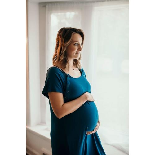 Blue Labor & Delivery Gown - Milk & Baby – Milk & Baby