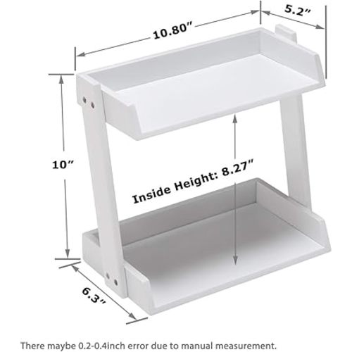 GOBAM Bamboo Organizer for Dresser, Easy Assemblyg - White