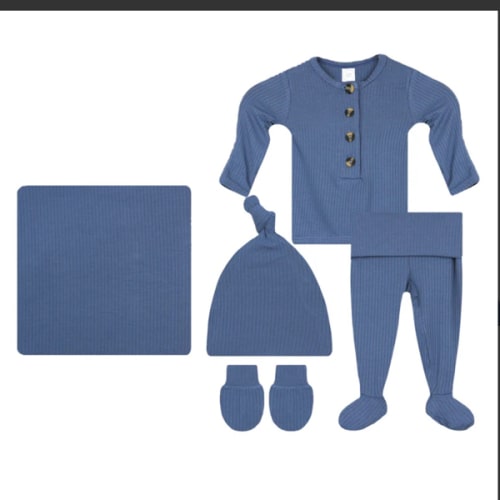 Harrison Ribbed Newborn Hat Bundle (Top + Bottom) – Lou Lou & Company