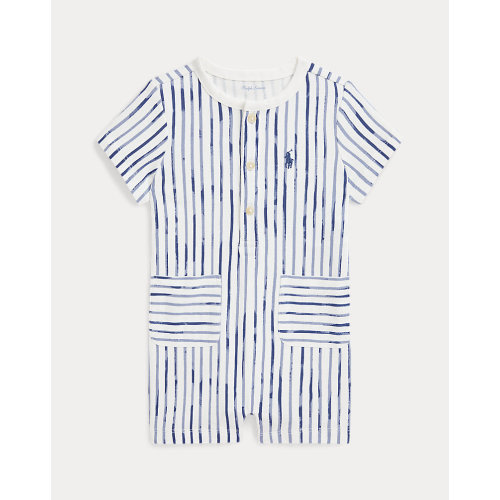 Striped Cotton Henley Shortall