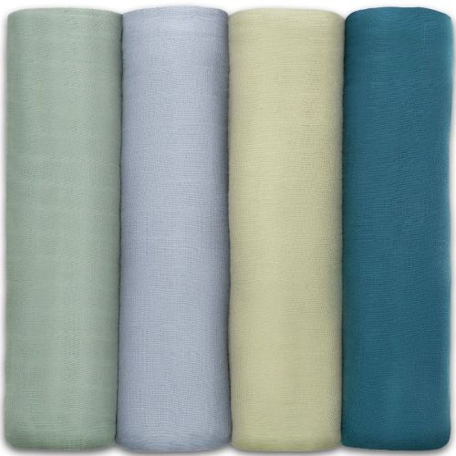 Muslin Swaddle Blankets Neutral Receiving Blanket For Boys And Girls By Comfy Cubs Cubs (cream, Blush, Bold Blush, Mauve)
