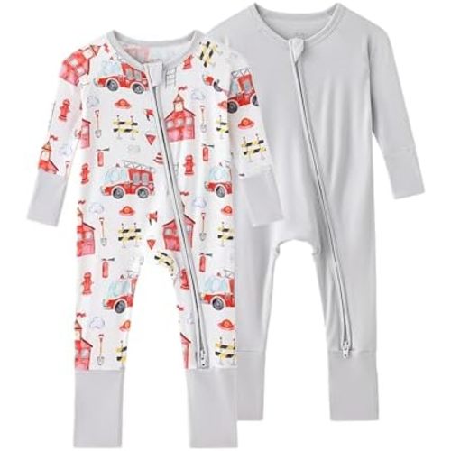 Bamboo Viscose Baby Pajamas Boys Girls Zippy Pjs Sleep 'N Play Romper - 0-24 Months