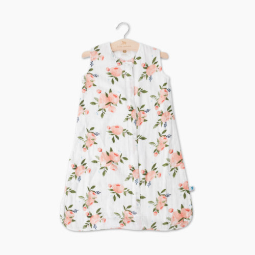 Little Unicorn Cotton Muslin Sleep Bag - Watercolor Roses, Medium