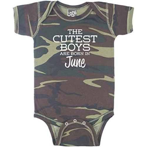 The Cutest Boys are Born in June Funny Baby Boy Bodysuit Infant