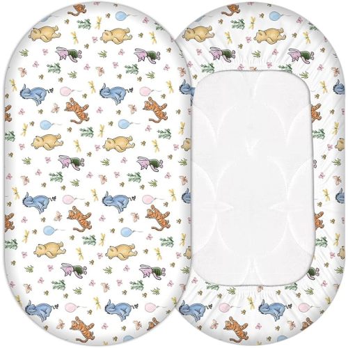1 Pcs The Winnie Baby Bassinet Sheet, Pooh Toddler Mattress Sheets, Crib Sheets for Baby Boys or Girls, Soft and Comfortable Baby Bed Sheet, Ideal Gift for New Parents, 32x16 Inch
