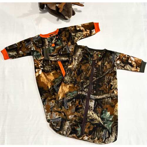 Deer Season, Hunting, Camouflage, Fleece Baby Sack, Baby/Toddler Bag, 0-3 Months to 4T Sizes, Zippered