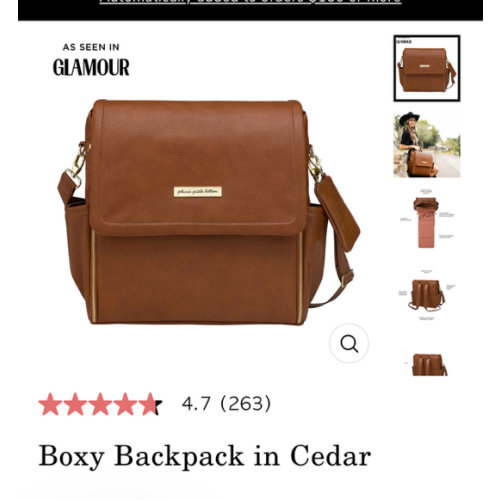 Boxy Backpack in Cedar