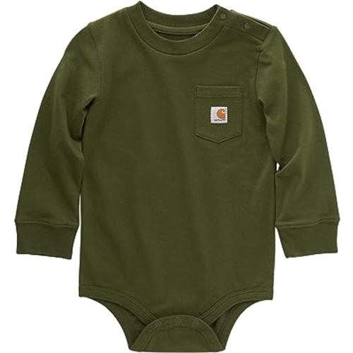 Carhartt Unisex Baby Long-Sleeve Pocket Bodysuit
