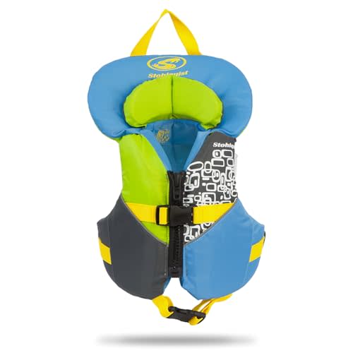 Stohlquist Infant Life Jacket, US Coast Guard Approved, Type II Life Vest (20-30 lbs) for Babies and Toddlers, Support Collar with Grab Handle, PFD for Pools, Lakes and Boating