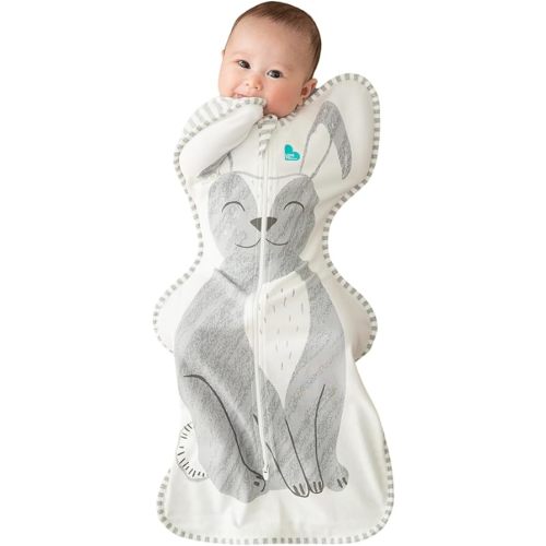 Love to Dream Swaddle UP, Baby Sleep Sack, Self-Soothing Swaddles for Newborns, Improves Sleep, Snug Fit Helps Calm Startle Reflex, New Born Essentials for Baby, 5-8.5 lbs, Stevie The Bunny