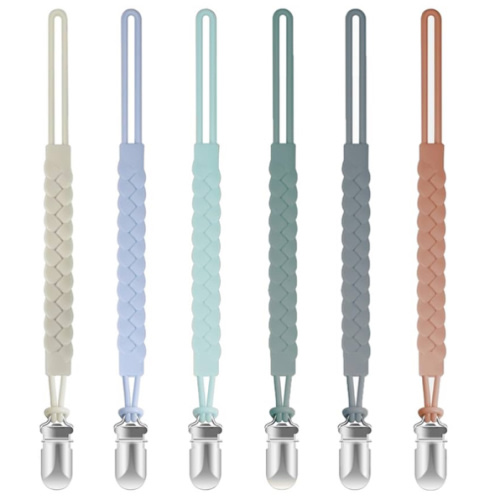 Silicone Pacifier Clips 6pk