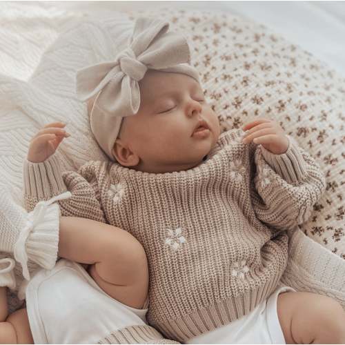 Knitted Topknot - Mushroom