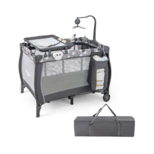Portable Baby Playard with Changing Table Bassinet and Music Box